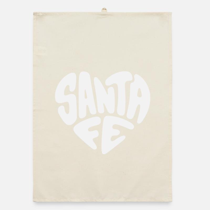 Santa Fe, New Mexico Herz- Design Organic Geschirrtuch
