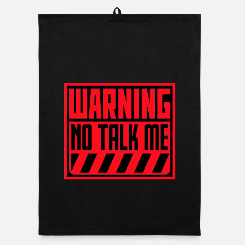 No Talk Me Funny Antisocial Introvert Saying Organic dish towel