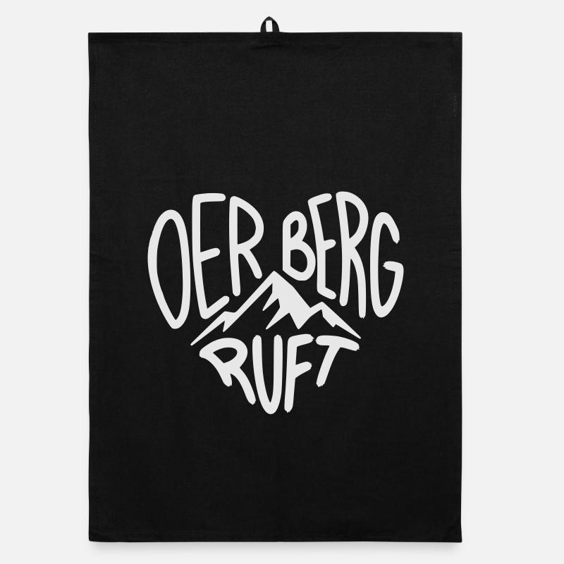 Der Berg ruft - Bergkamm Design Organic Geschirrtuch