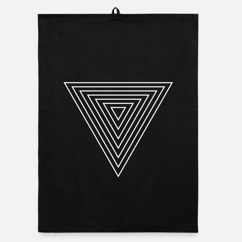 Art au trait triangulaire concentrique Torchon bio