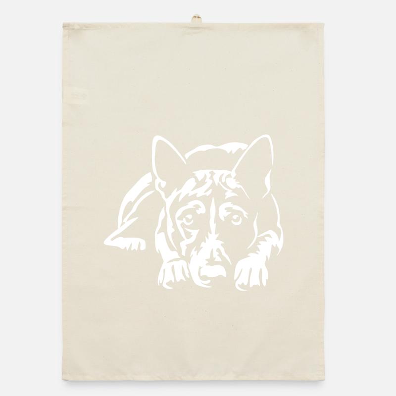 Basenji "Black Edition" Organic Geschirrtuch