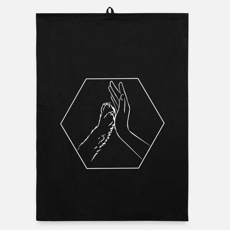 Dog Paw and Hand Team Organic dish towel