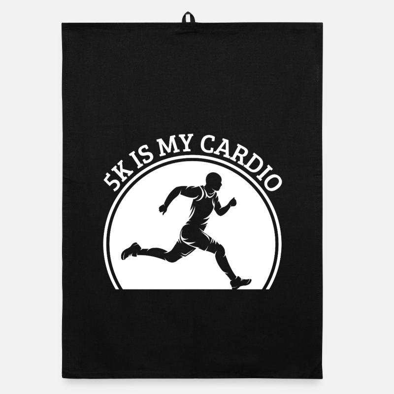 Marathon Runner 5K Is My Cardio Running Gift Organic dish towel
