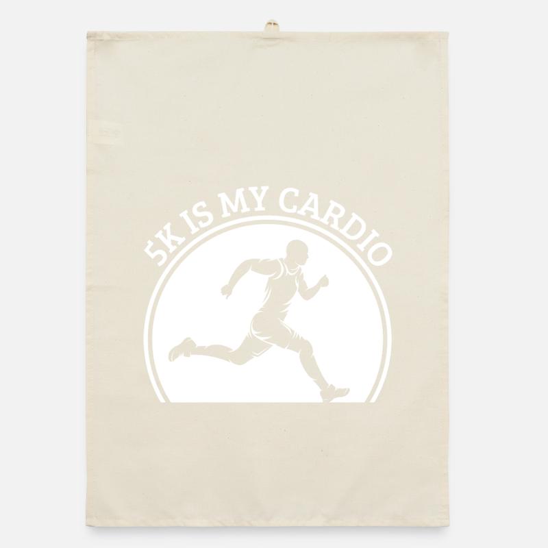 Le 5K marathon est mon cadeau de course cardio Torchon bio