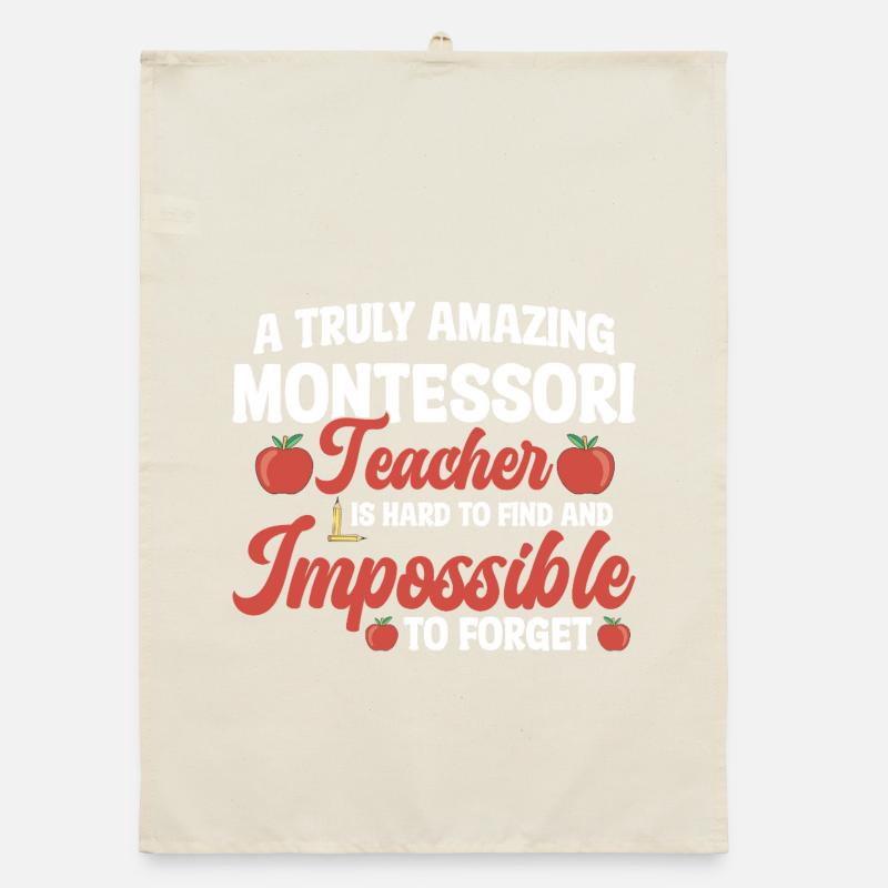 Employé Montessori de l’école Méthode Montessori Torchon bio