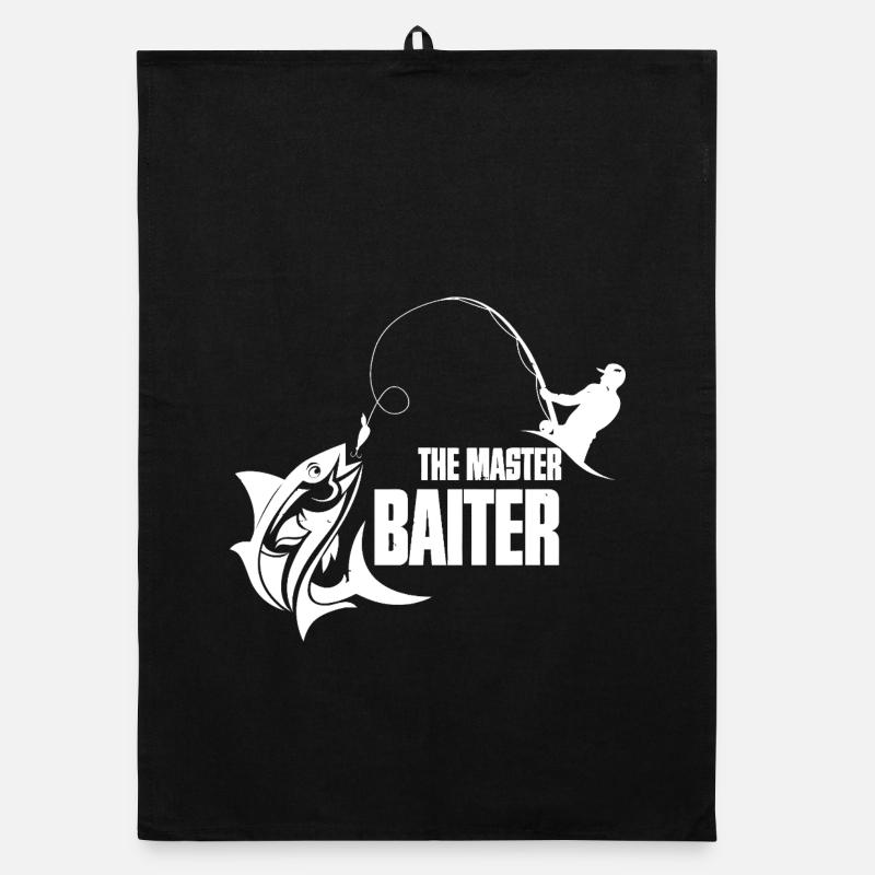 Angler Master Bait Theme Organic dish towel