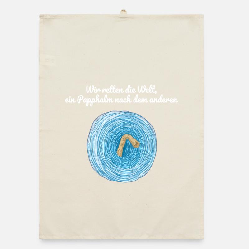 We Save the World, Cardboard Straw Satire Organic dish towel
