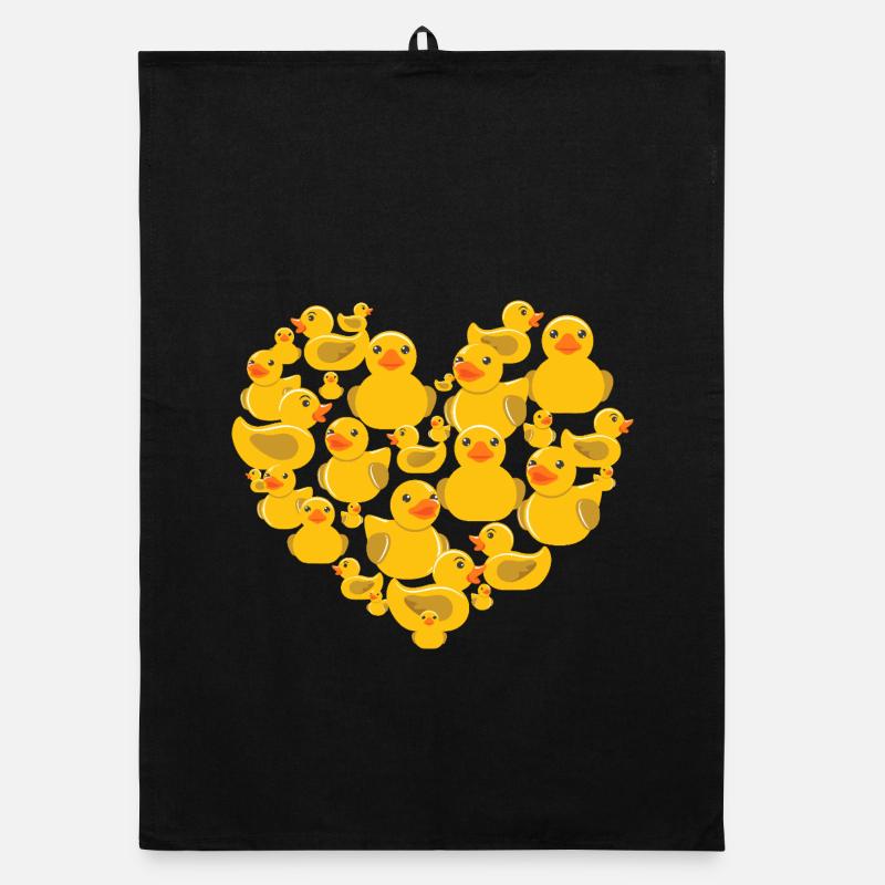 Cœur des canards en caoutchouc Torchon bio