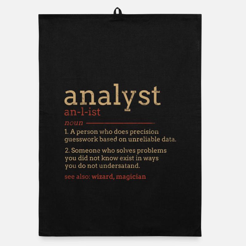 Analyst Blueprint Typography Organic dish towel