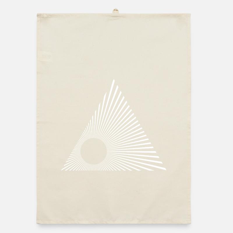 Radiant Triangle Rays Organic dish towel