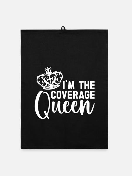 Insurance Agent Costume Coverage Queen Medicare - Organic dish towel - black - Front