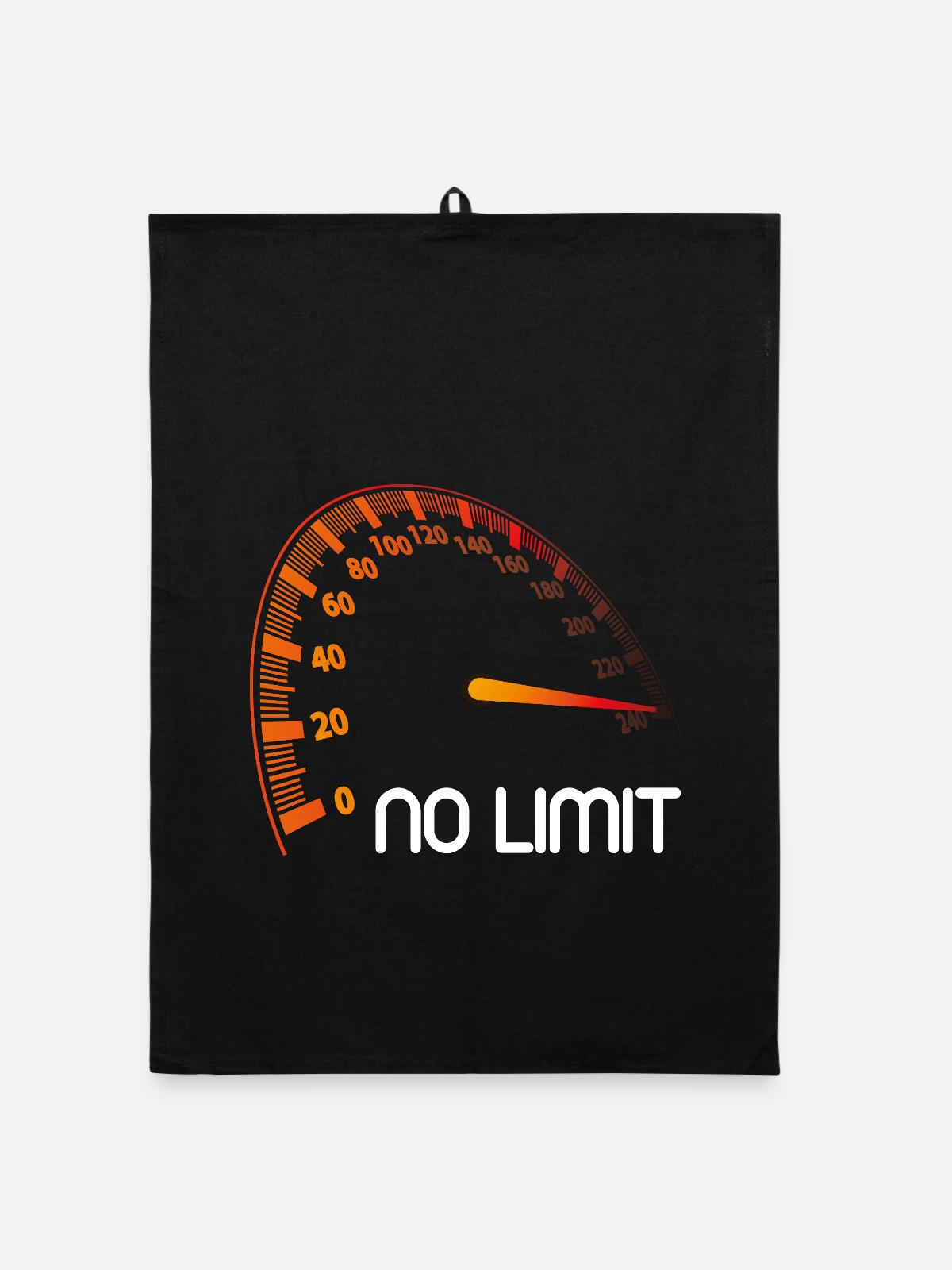 Tacho - No Limit - Organic Geschirrtuch - Schwarz - Vorne