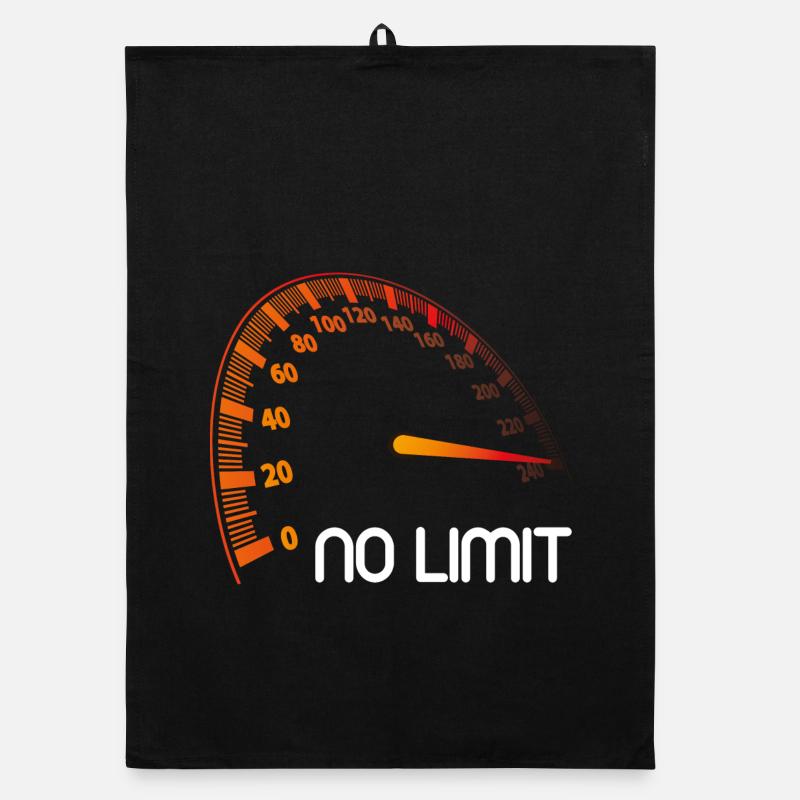 Tacho - No Limit - Organic Geschirrtuch - Schwarz