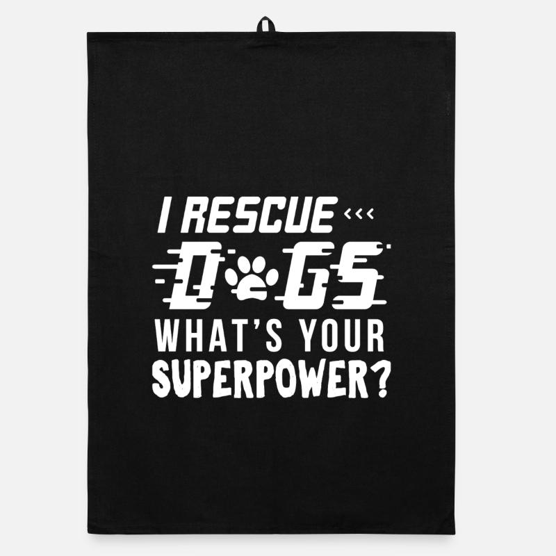 Ich rette Hundehemd Organic Geschirrtuch