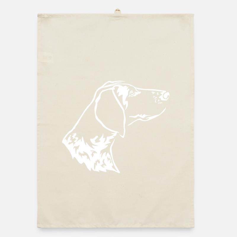 German Shorthair Head "Black Edition" Organic dish towel
