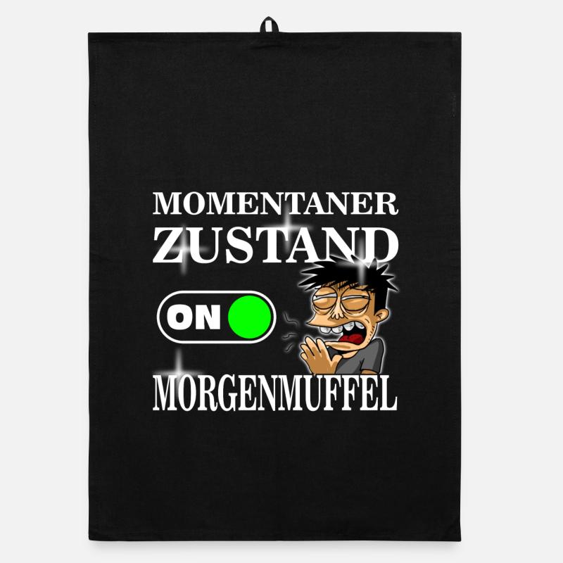 Morgenmuffel ohne Kaffee T-Shirt Geschenk Idee Organic Geschirrtuch