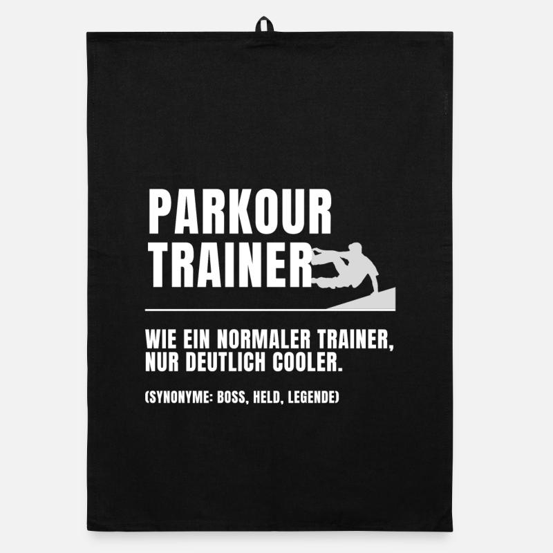 Parkour Trainer Definition Organic Geschirrtuch