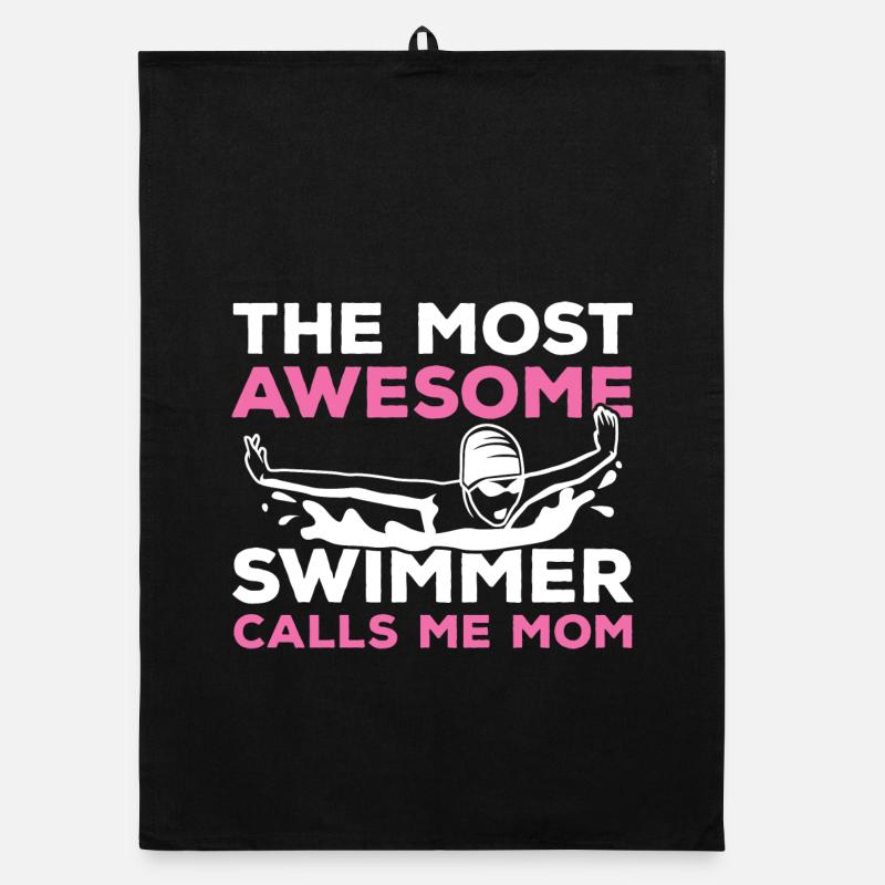 Swimmer Mom Organic dish towel