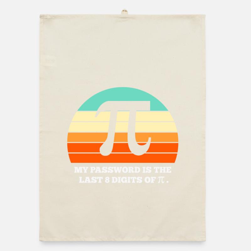 pi, math, mathematics Organic dish towel