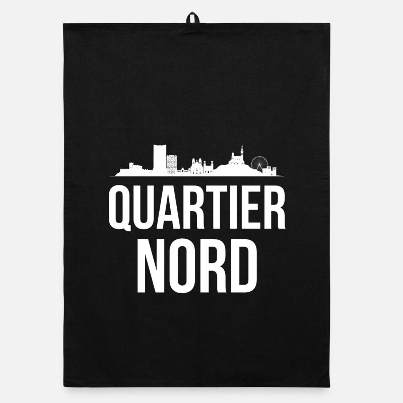 Marseille, PACA, northern district, block, city Organic dish towel