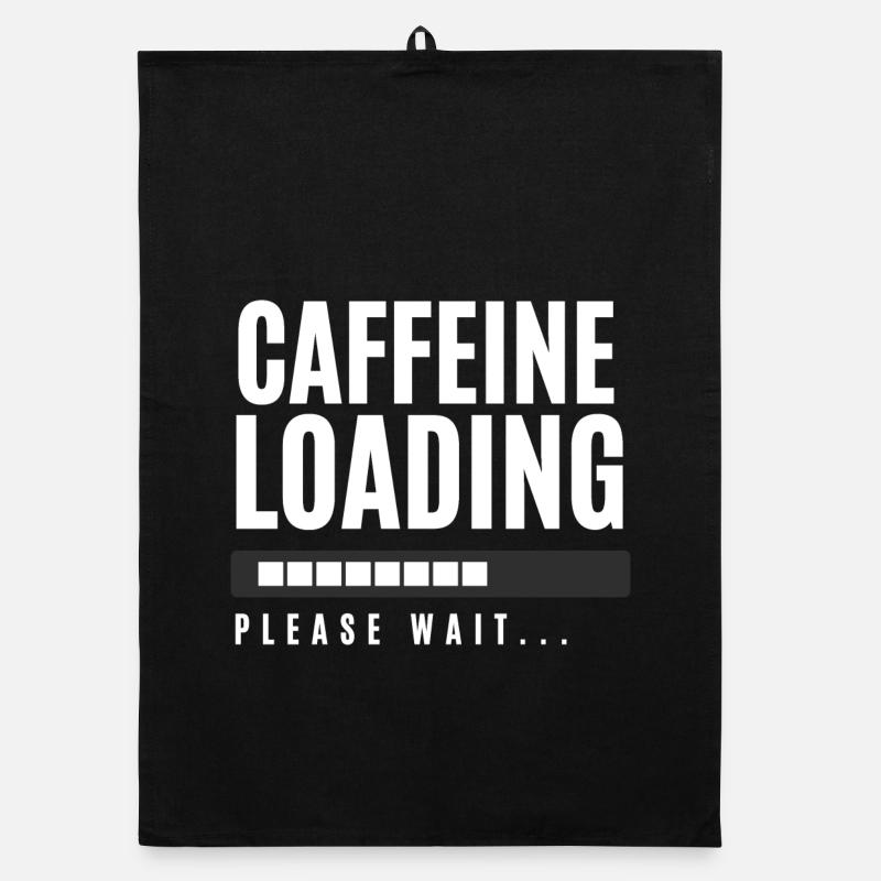 Koffein laden Bitte warten Organic Geschirrtuch