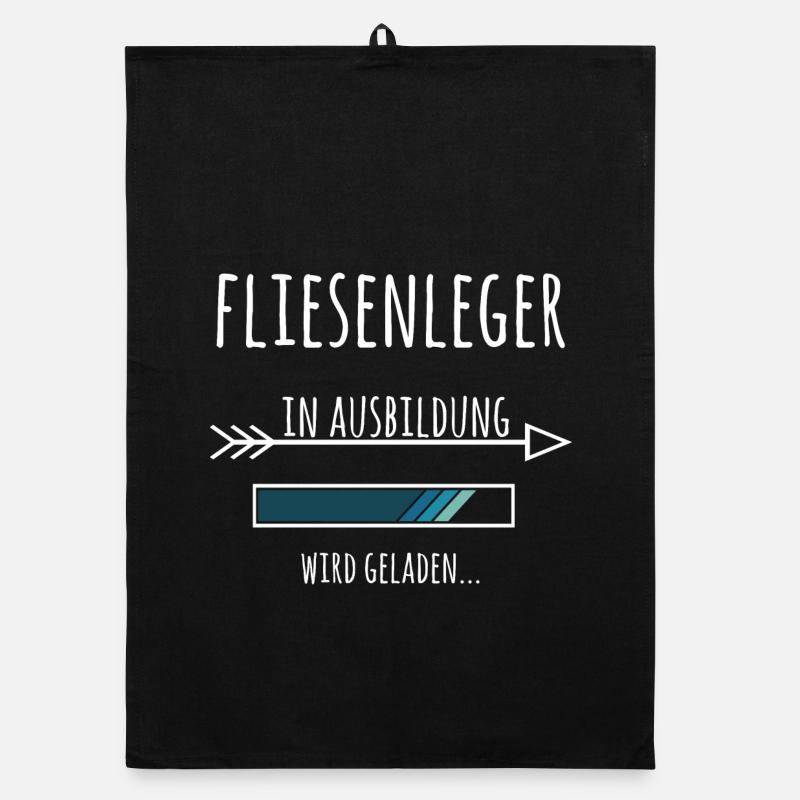 Fliesenleger Handwerk Beruf Ausbildung Geschenk Organic Geschirrtuch