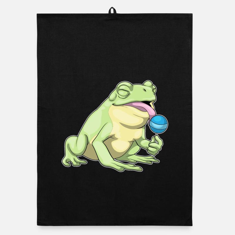 Frog Lollipop Organic dish towel