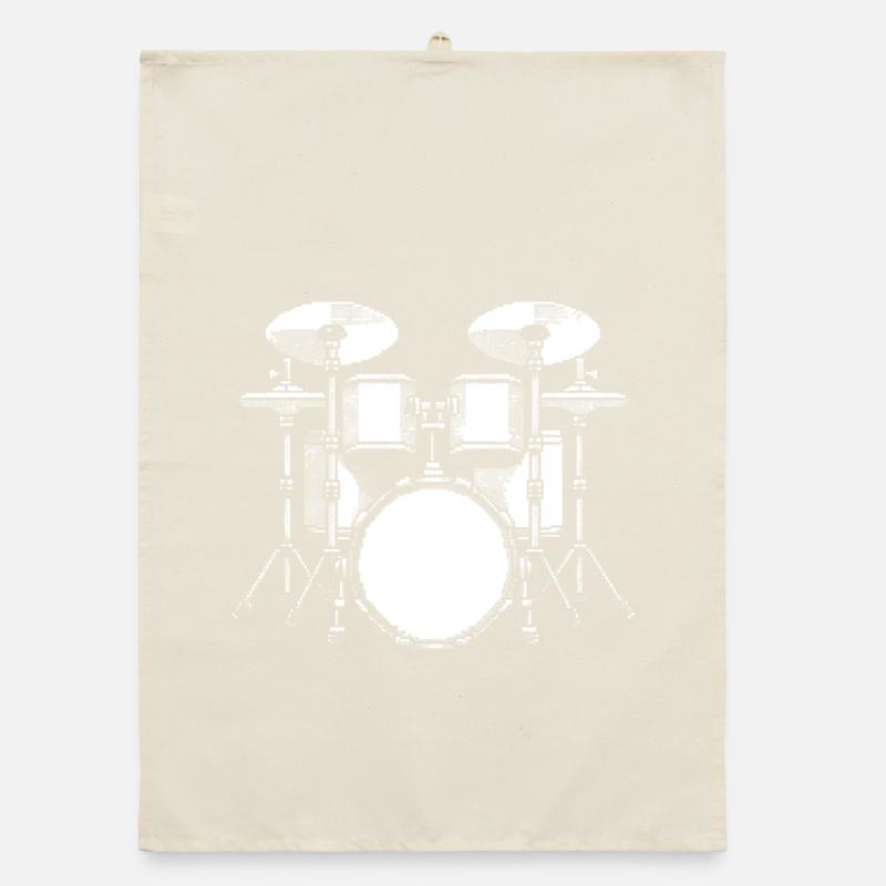 Drums Graphics Organic dish towel