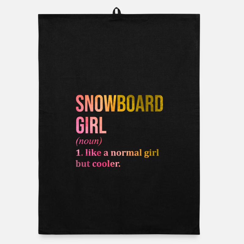 Snowboarding Organic dish towel