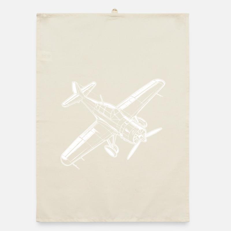 Propeller plane Organic dish towel