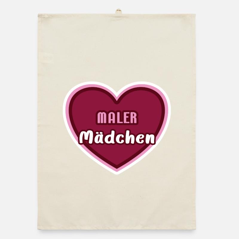 Maler Mädchen Malerin Malermädchen Azubine Organic Geschirrtuch