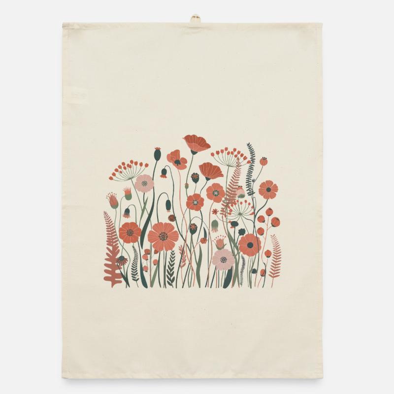 Boho Wildflowers – Blooming Harmony Organic dish towel