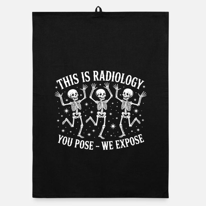 Radiology Skeletons Dance Design Organic dish towel