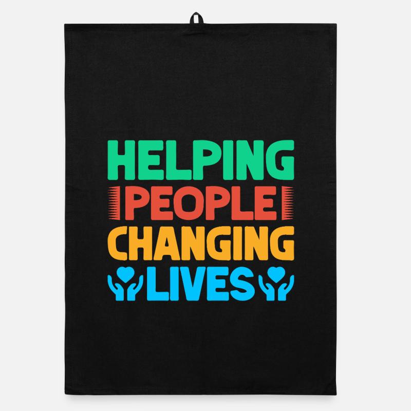 Volunteer Appreciation Helping People Changing Organic dish towel