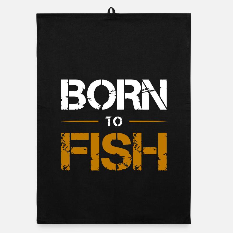 Born to Fish Organic Geschirrtuch