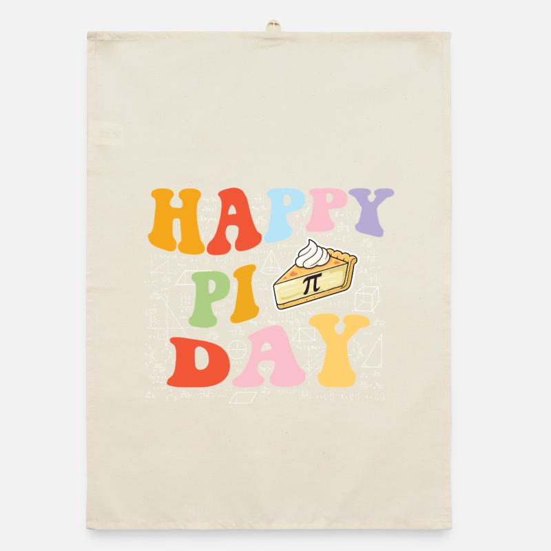 Happy Pi Day 3.14 Math Class Science Nerd Organic dish towel