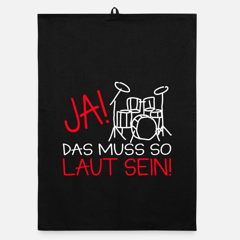 Drums Funny Saying Musician Organic dish towel