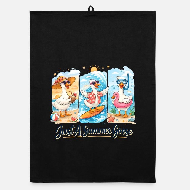 Summer Geese Trio Summer Vibe Vacation Beach Torchon bio
