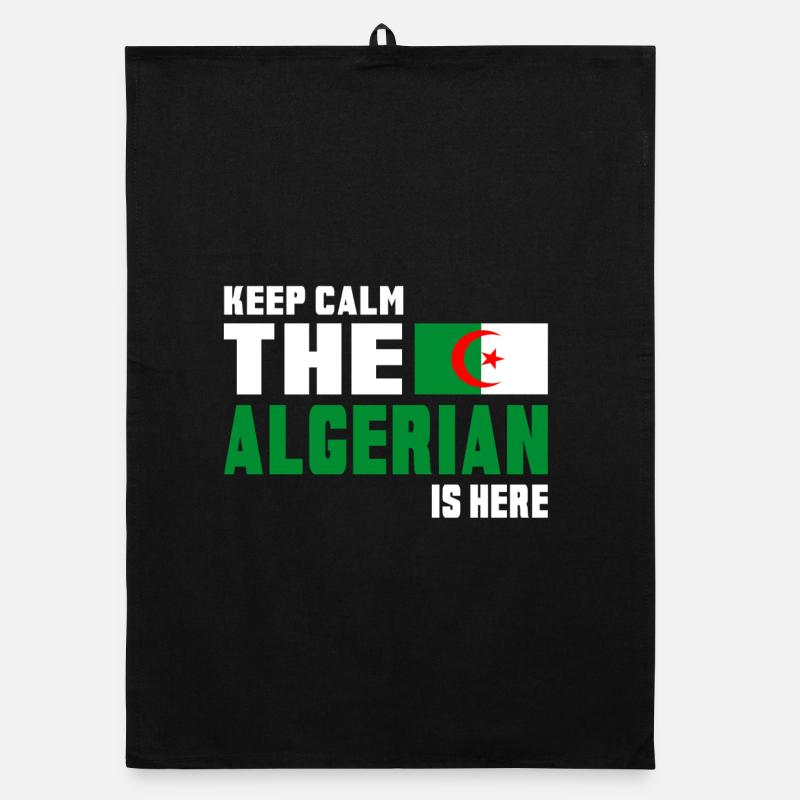Keep calm Algerien / Geschenk Flagge Nordafrika Organic Geschirrtuch