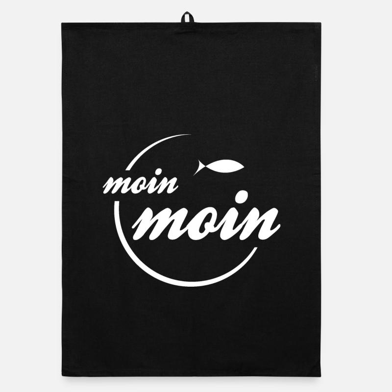 moin moin hamburg küste ostsee mojn rostock Organic Geschirrtuch