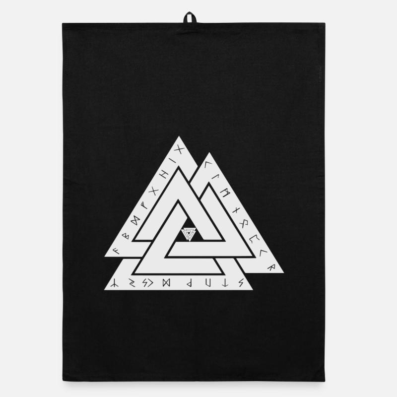 Valknut Wikinger Symbol Organic Geschirrtuch