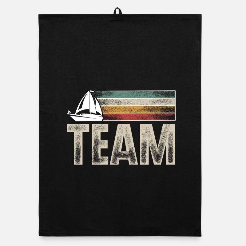 Sailing Sailor Sailboat Team Crew Organic dish towel