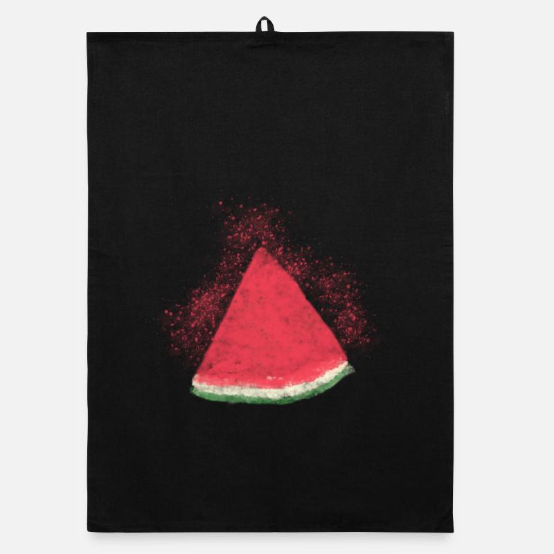 Pastèque, Pastèque, Melon, Aquarelle Torchon bio