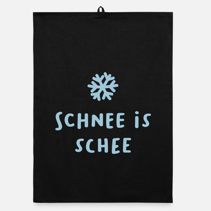 "Schnee is schee" coole Quotes Winter Ski Xmas Organic Geschirrtuch