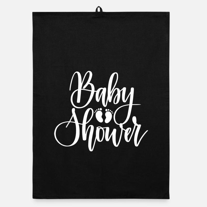 Motif Naissance et Empreintes de Bébé Torchon bio