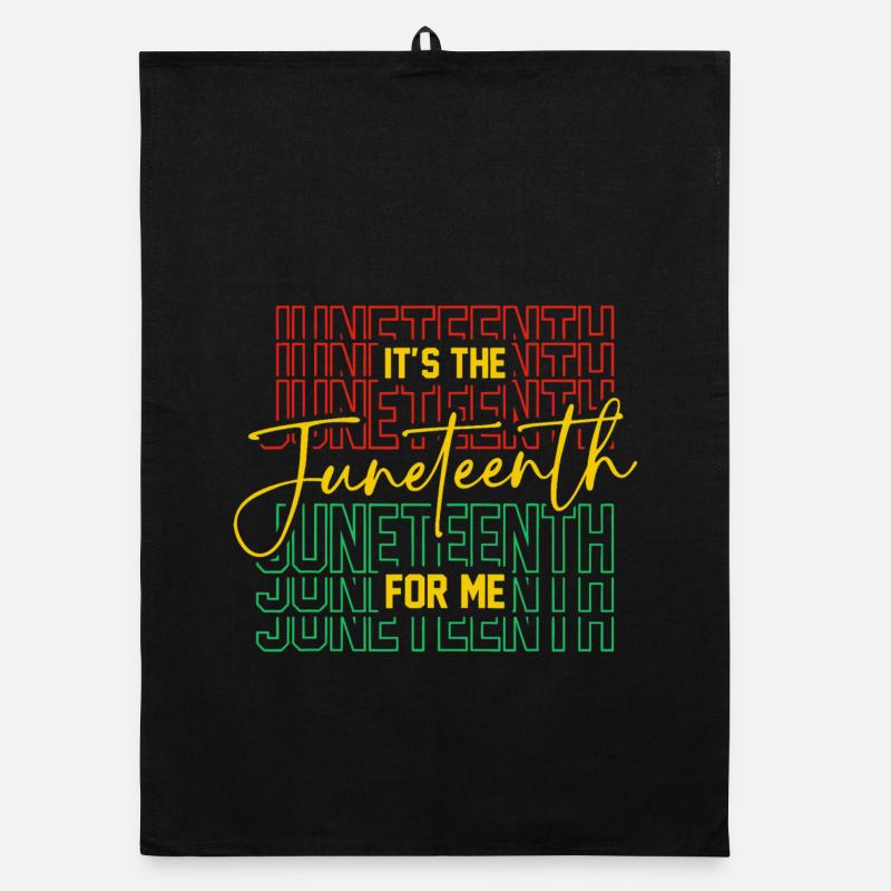 Juneteenth Pour Moi Libre Depuis 1865 Indépendance Torchon bio