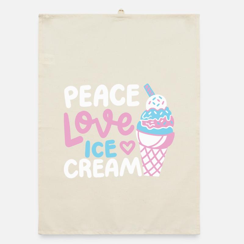 Eiscreme Eisliebhaber Organic Geschirrtuch