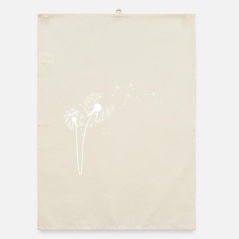Pusteblume Flug Silhouette Organic Geschirrtuch