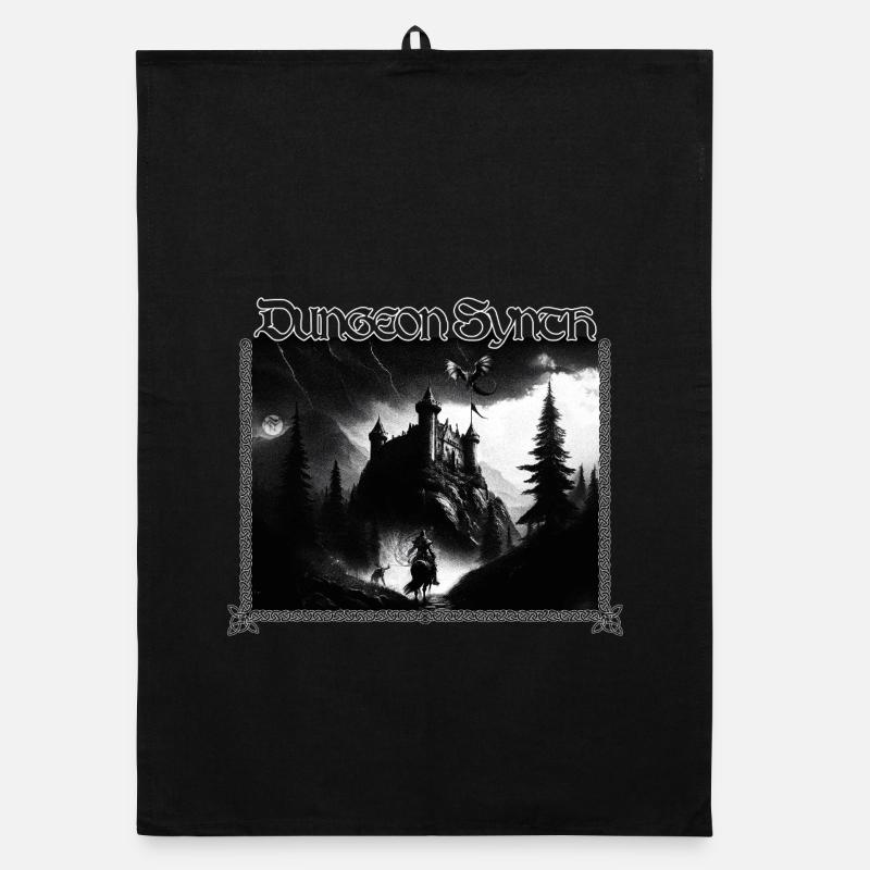 Synthé de donjon - Torchon bio - noir