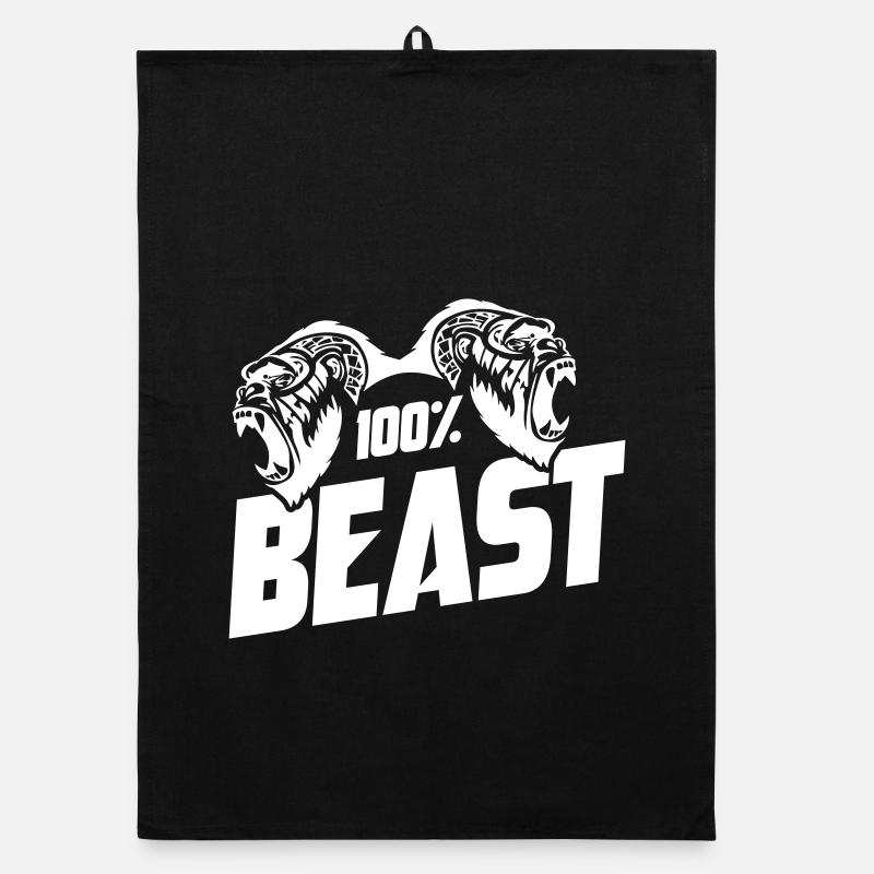 Gorilla Beast Motivation Organic Geschirrtuch